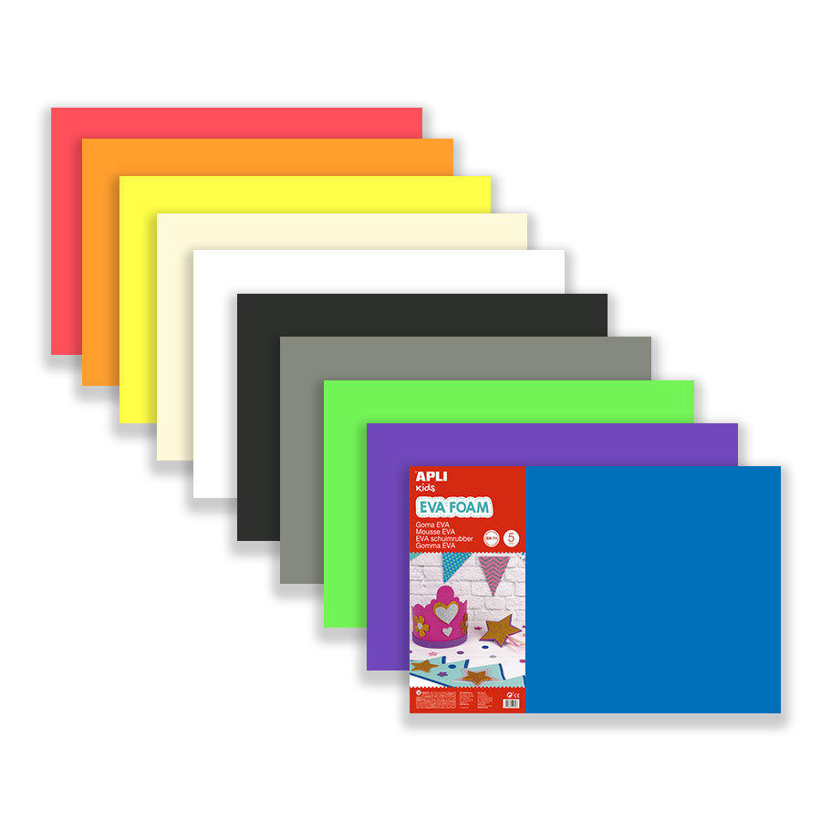 APLI Kids EVA Schaum 60 X 40 Cm Sortiert 10 Farben