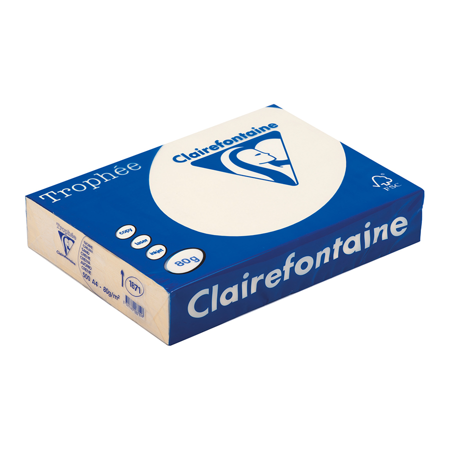 clairefontaine trophee gekleurdpapier ivoor 1871