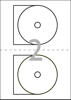 CD/DVD Etiketten Matte mit Einsatz