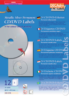 decadry DVD Etiketten-silber-a4-insert-olw4798-vp