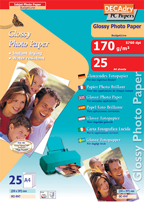 decadry fotopapier budgetline glossy 180gram oci4947