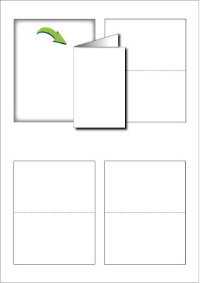 Visit card Folded 54 x 85 mm