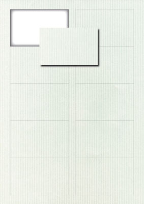 Visite Karte Rib White