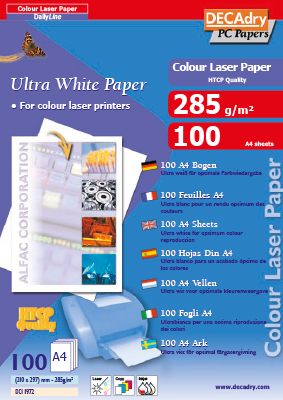 Decadry Ultra White HTCP Papier 285 Gramm