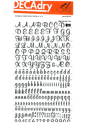 decadry-black-rubbing Buchstaben-10mm-sdd237