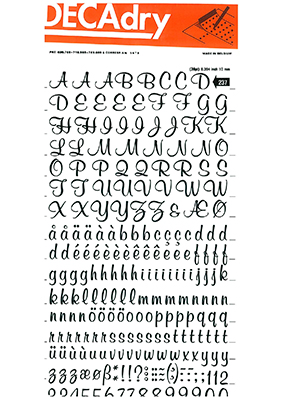 Reiben Von Buchstaben und Zahlen 10mm
