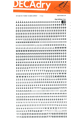 decadry-black-rubbing Buchstaben-3mm-sdd209