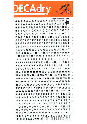 decadry zwart afwrijfletters 5mm dd11