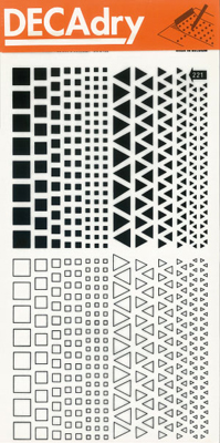 Rub Off Quadrate und Dreiecke