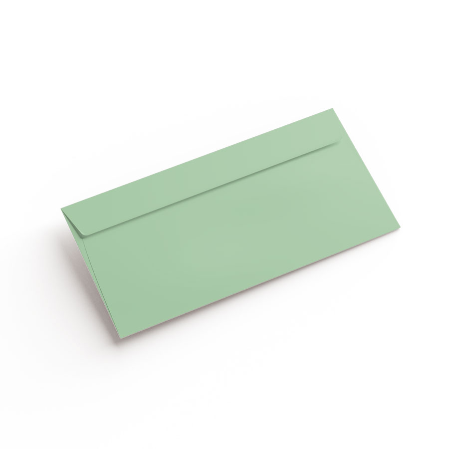 Umschlag Jadegrün gerade Klappe | 110 x 220 mm